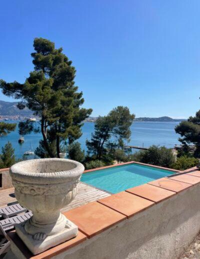 Villa-Chateau Les Terrasses - Tamaris, Plage Des Sablettes, Mer Au Bas De La Propriete ラ・セーヌ・シュル・メール エクステリア 写真