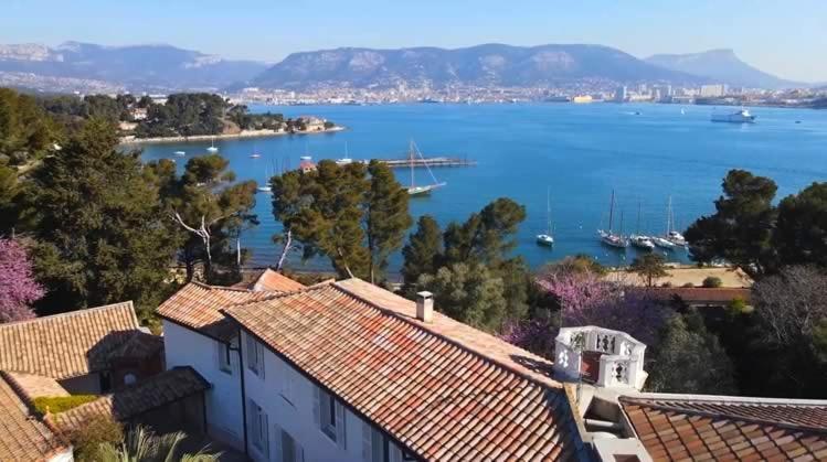 Villa-Chateau Les Terrasses - Tamaris, Plage Des Sablettes, Mer Au Bas De La Propriete ラ・セーヌ・シュル・メール エクステリア 写真