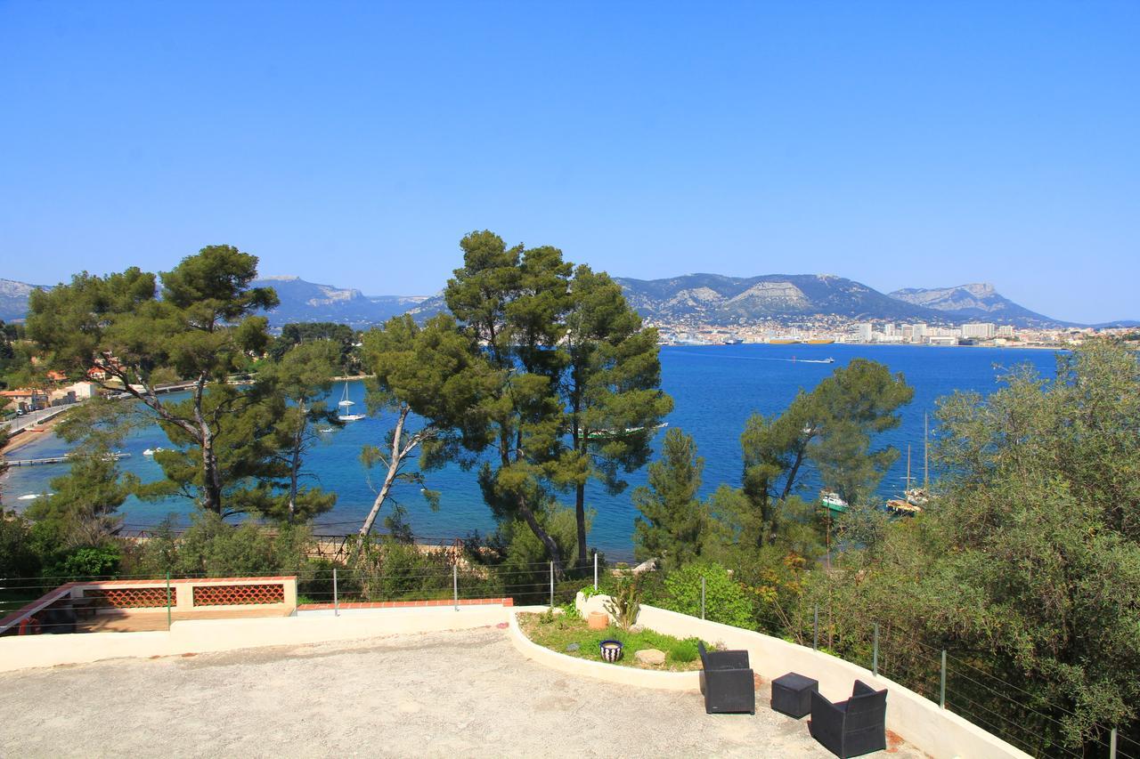 Villa-Chateau Les Terrasses - Tamaris, Plage Des Sablettes, Mer Au Bas De La Propriete ラ・セーヌ・シュル・メール エクステリア 写真